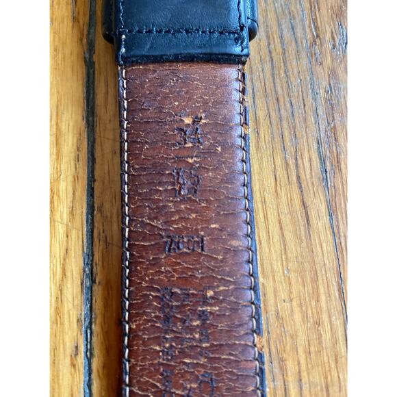COACH #7601 Vintage Distressed Black Leather Belt Womens sz 34 - Picture 6 of 10